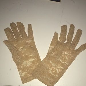 Vintage beige gloves